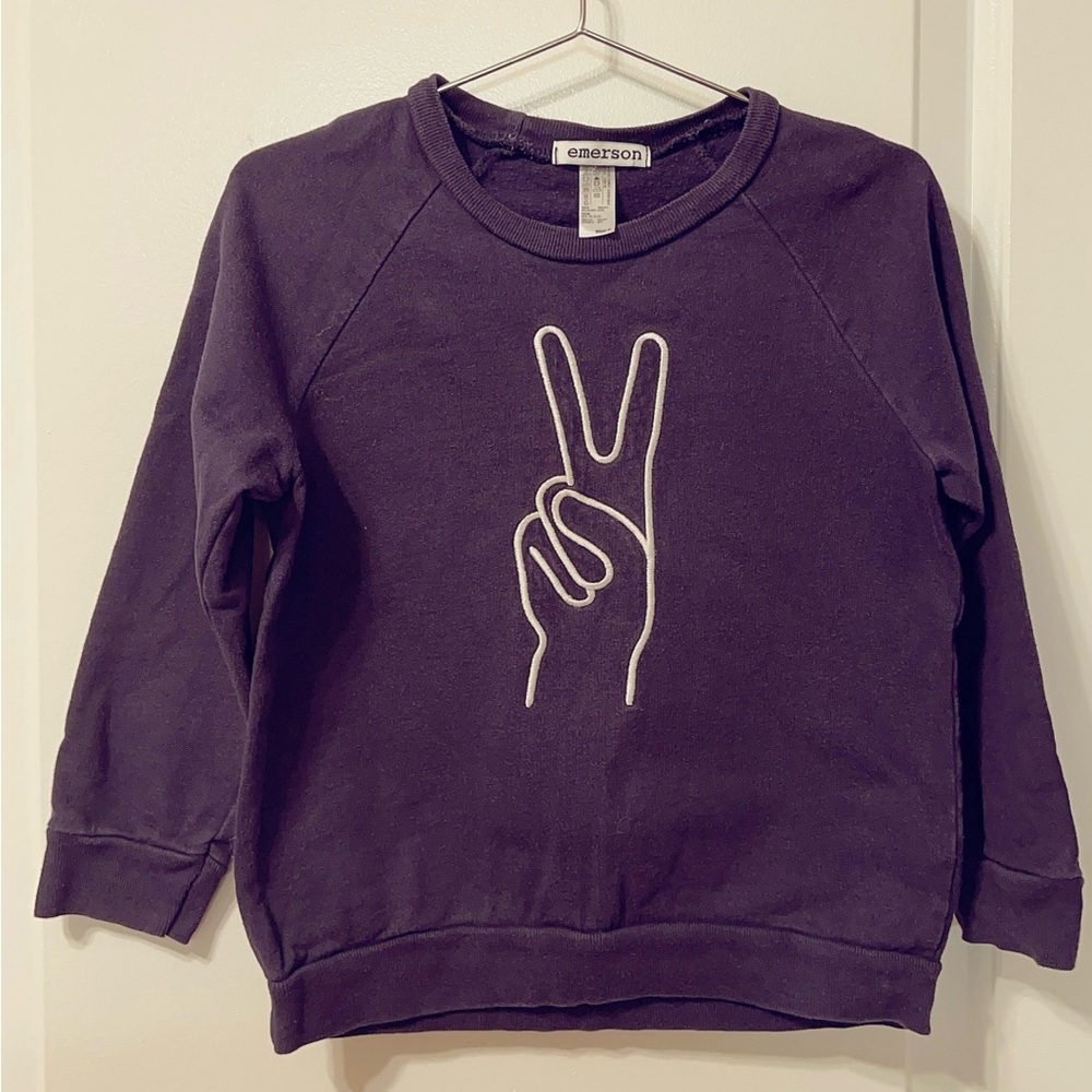 VGUC EMERSON kids size4 embroidered graphic cotton crew neck by American Apparel